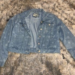 Star print Jean jacket